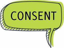 Consent in a green word bubble